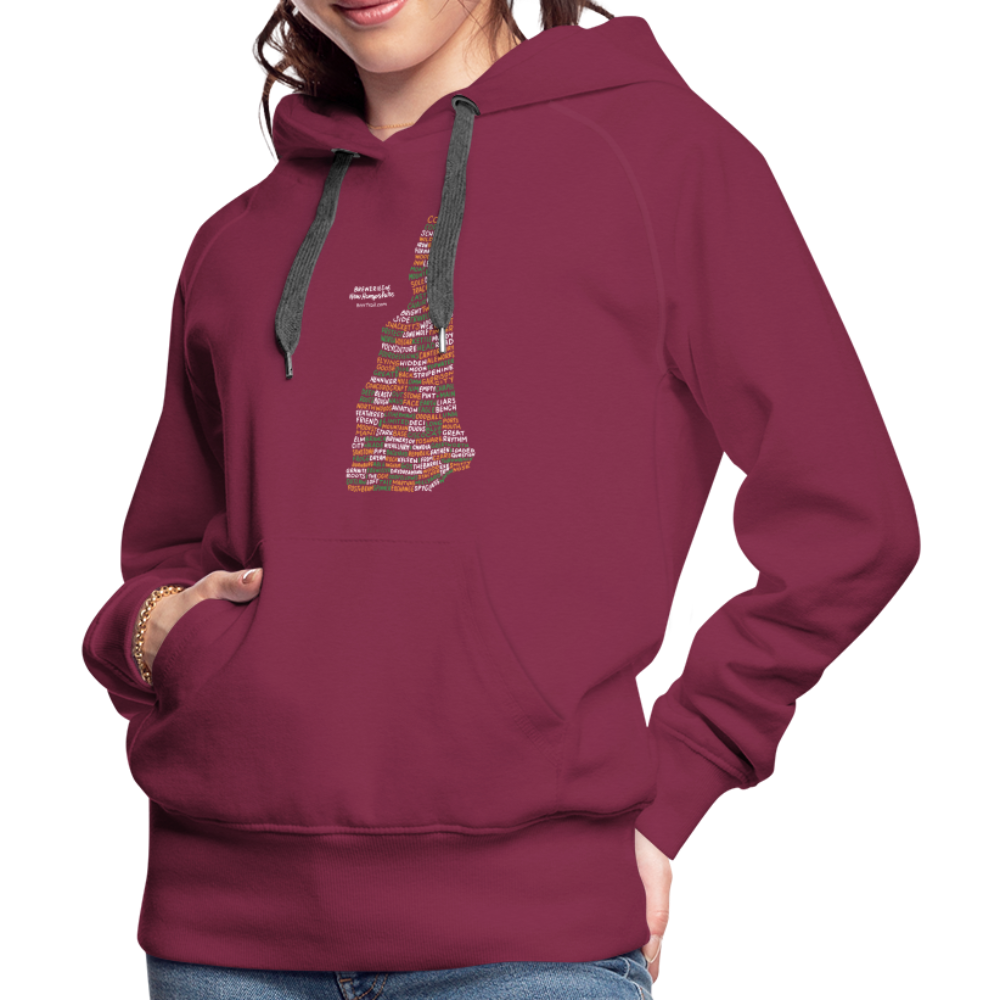 New Hampshire Brewery Women's Hoodie - burgundy