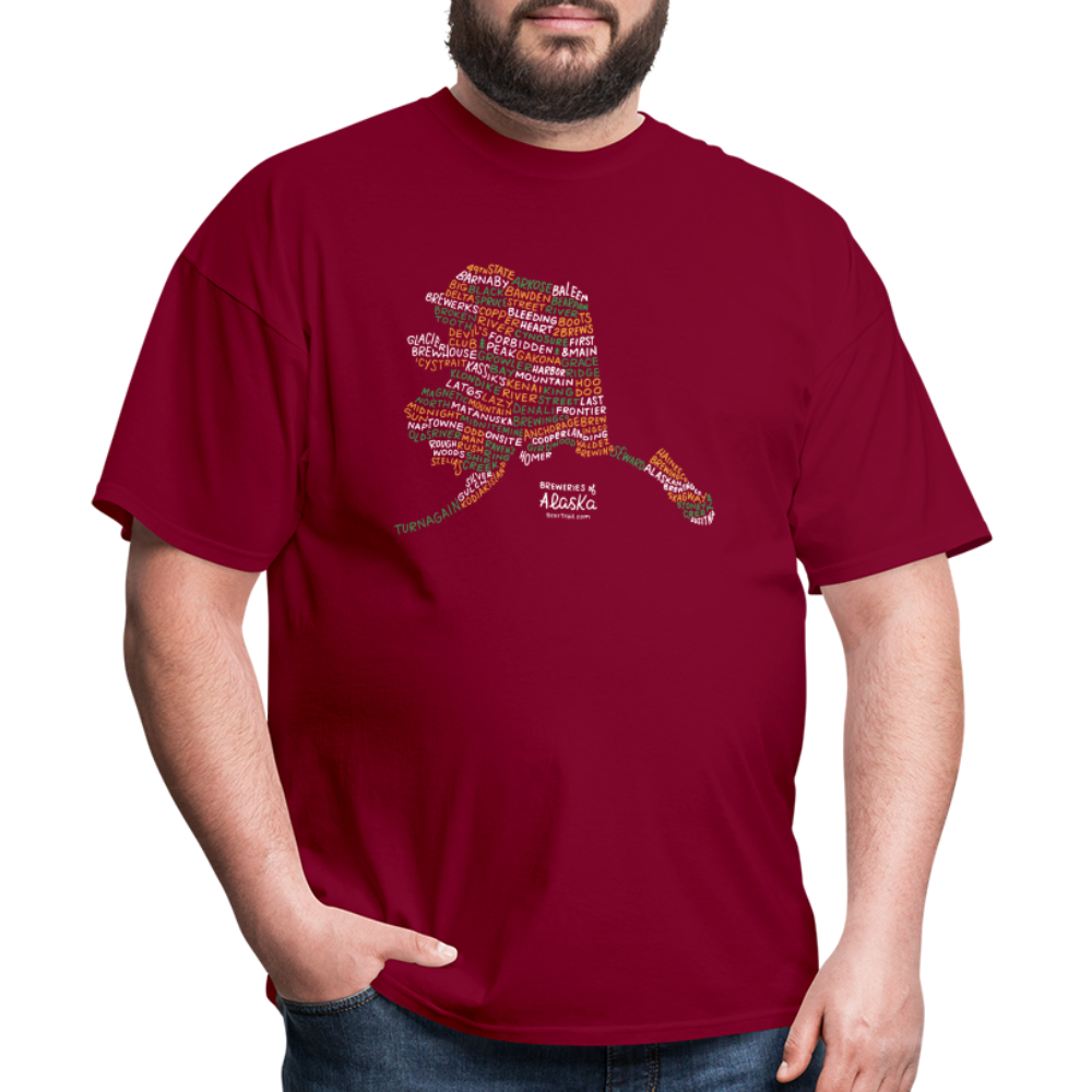 Alaska Brewery T-Shirt - burgundy