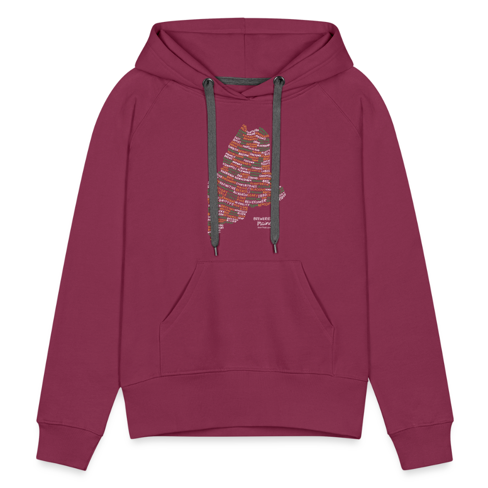 Maine Brewery Women's Hoodie - burgundy