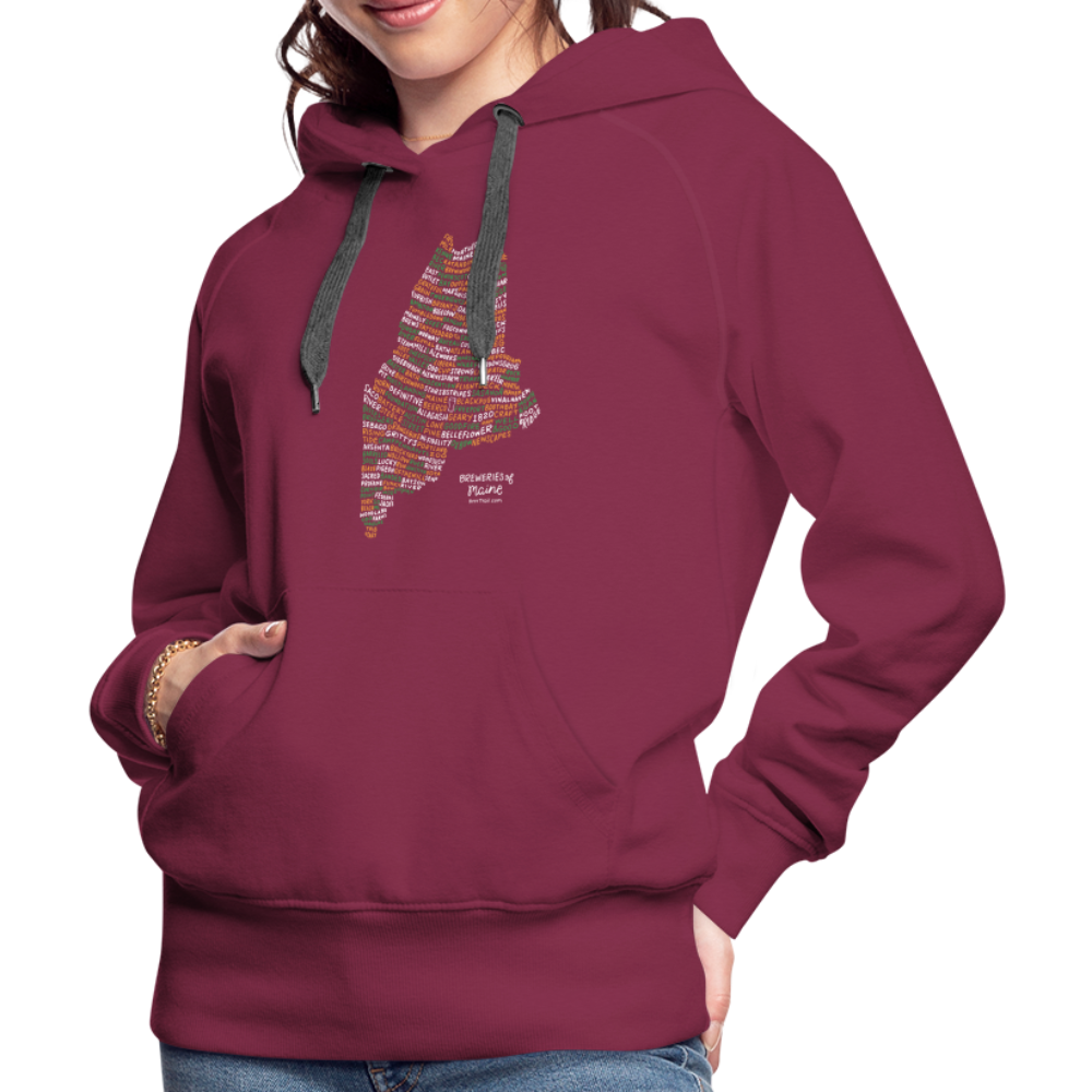 Maine Brewery Women's Hoodie - burgundy