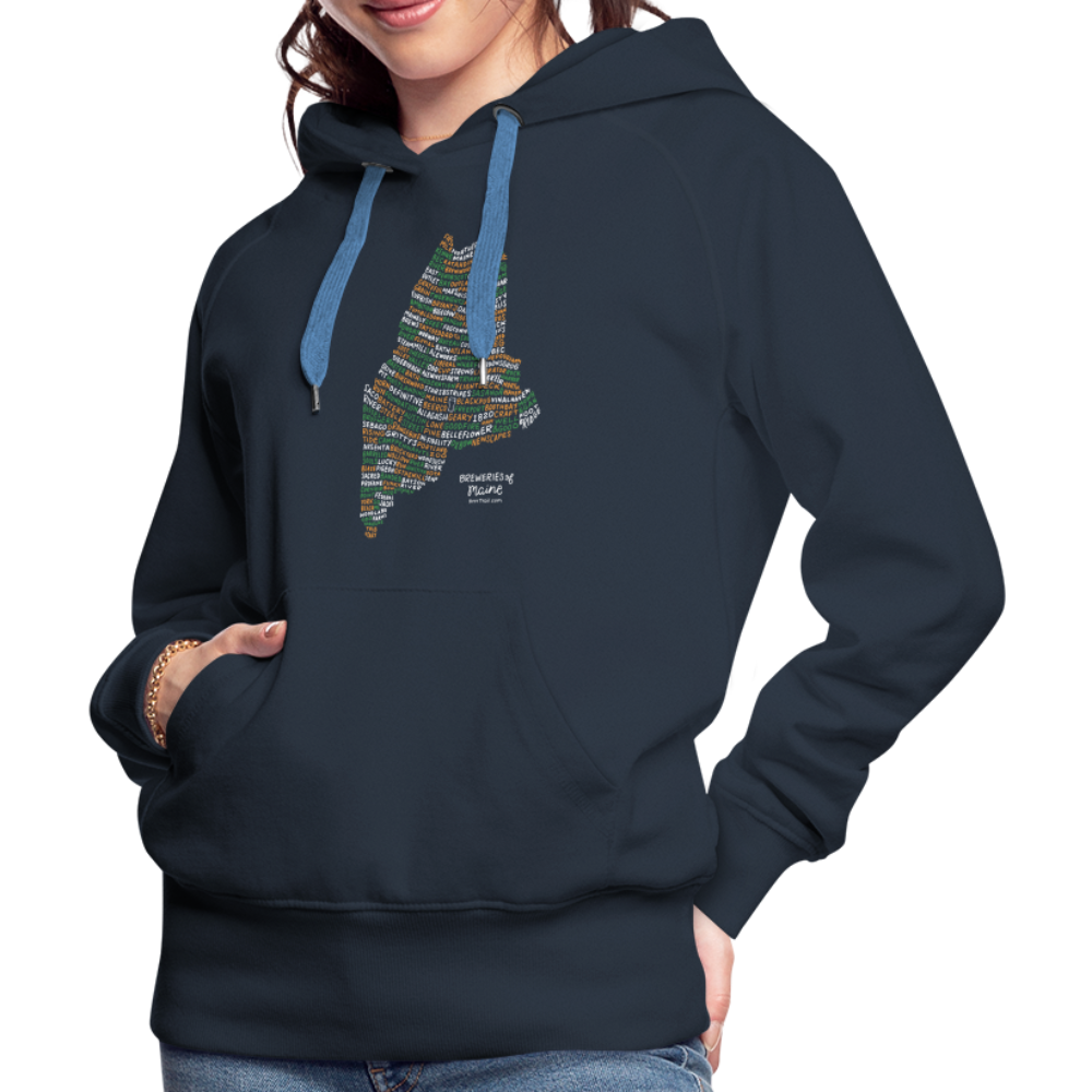 Maine Brewery Women's Hoodie - navy