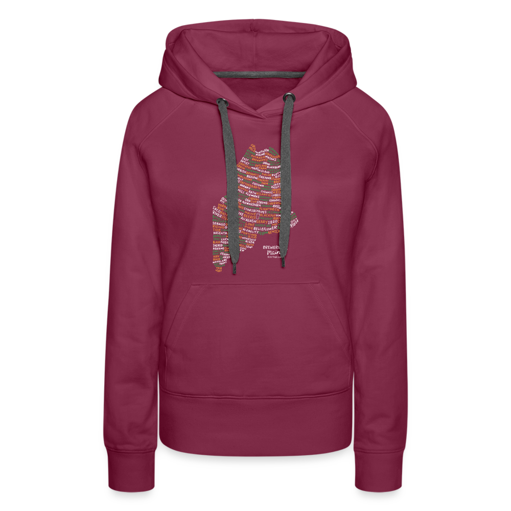 Maine Brewery Women's Hoodie - burgundy