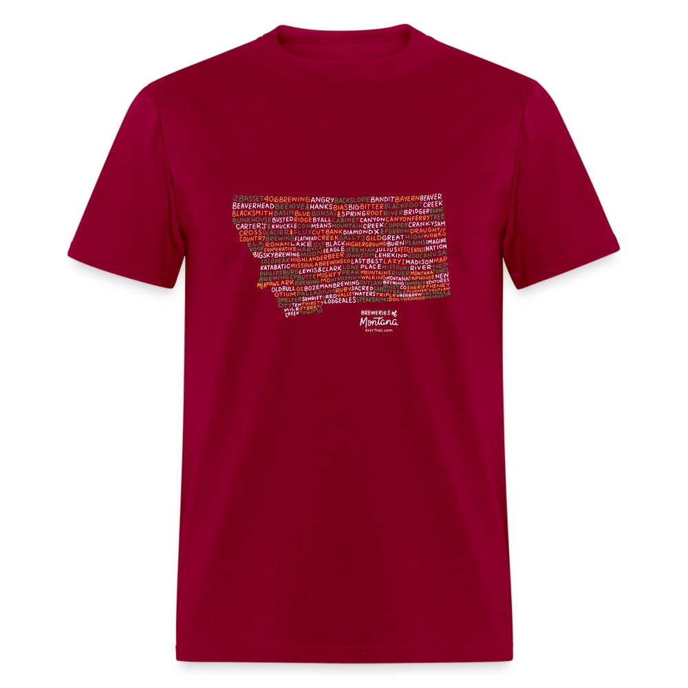 Montana Brewery T-Shirt - dark red