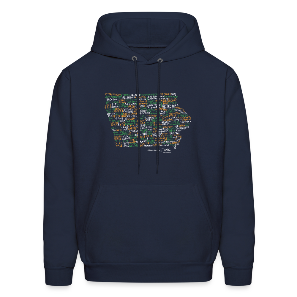 Iowa Brewery Men's Hoodie - navy