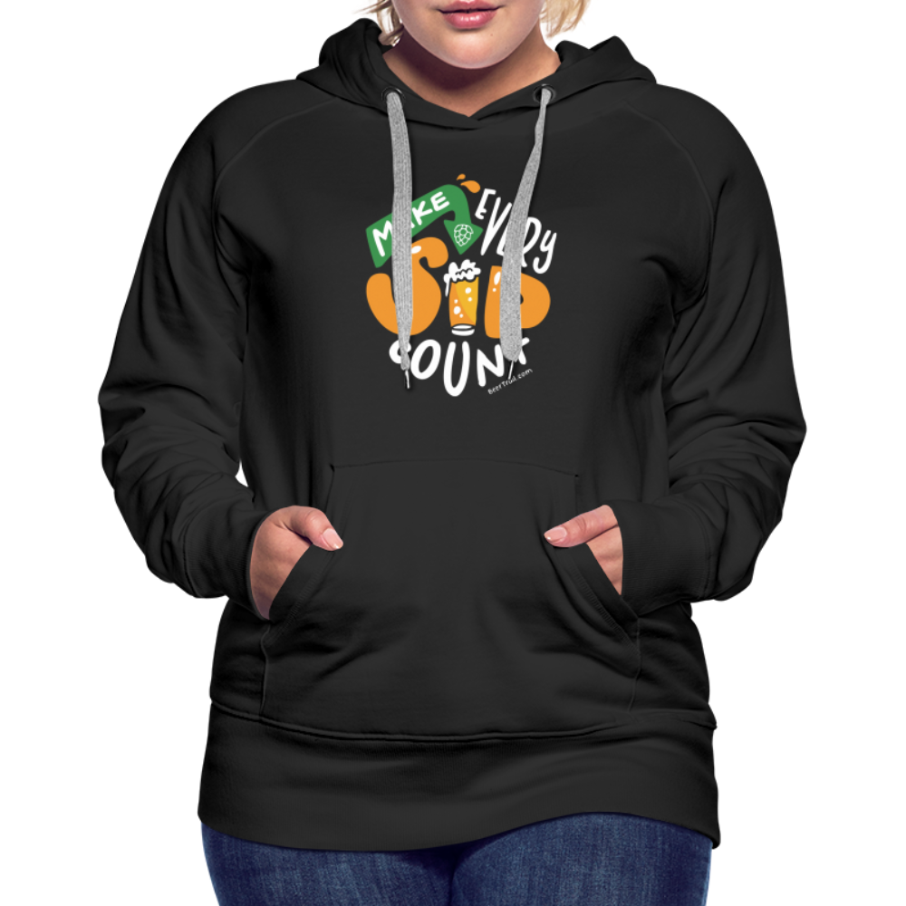 Make Every Sip Count Women's Hoodie - black