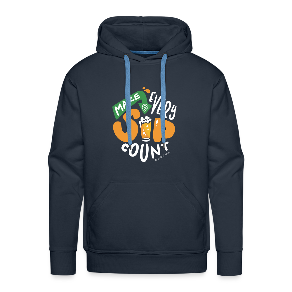 Make Every Sip Count Men's Hoodie - navy