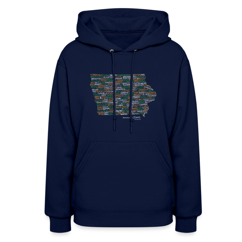 Iowa Brewery Women's Hoodie - navy