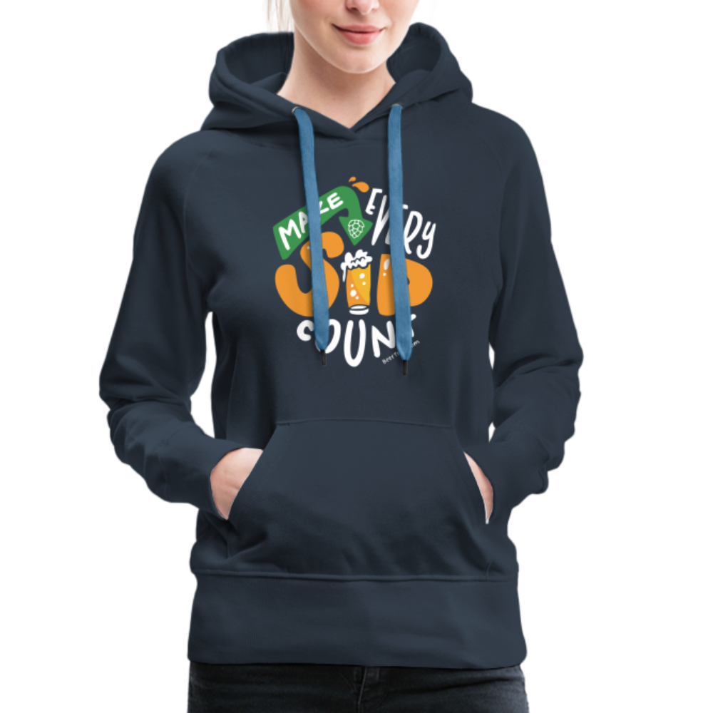 Make Every Sip Count Women's Hoodie - navy