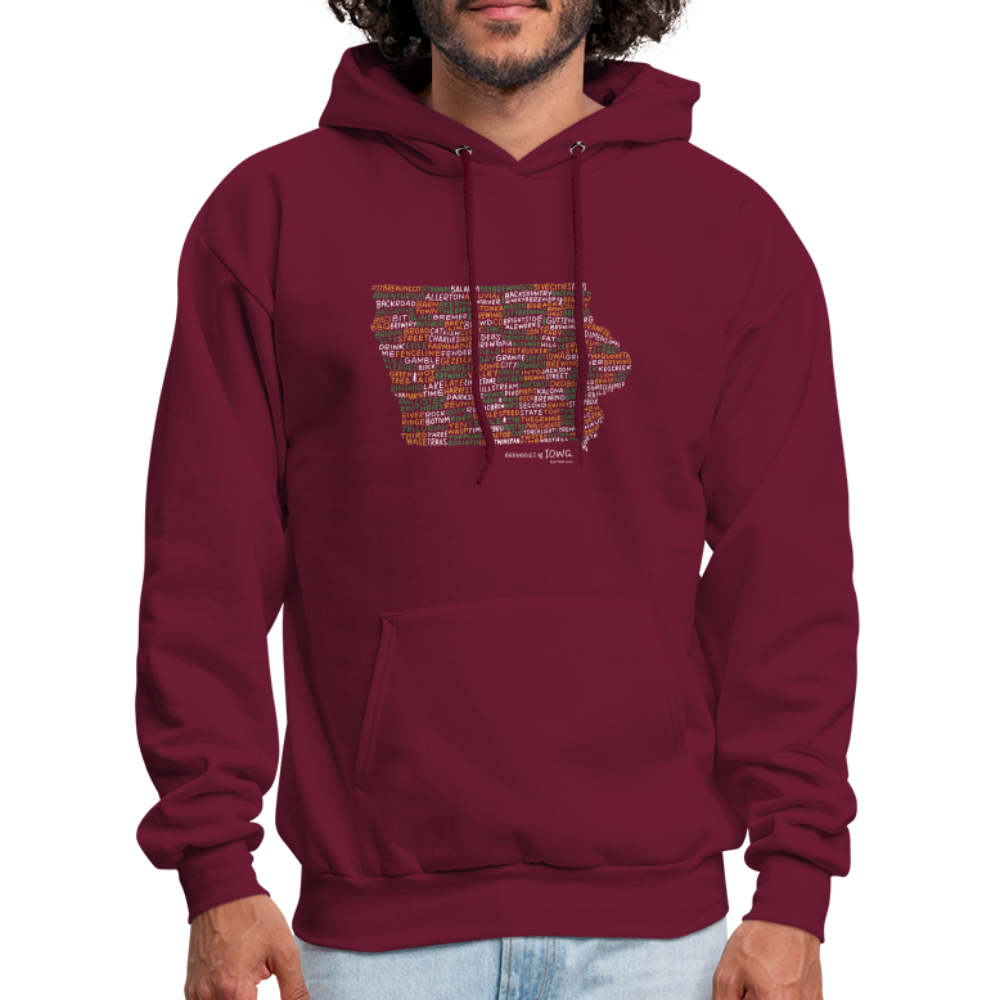 Iowa Brewery Men's Hoodie - burgundy