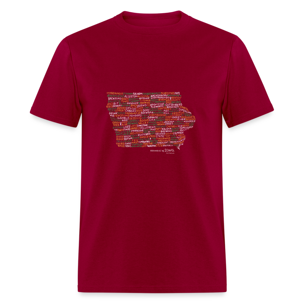 Iowa Brewery T-Shirt - dark red