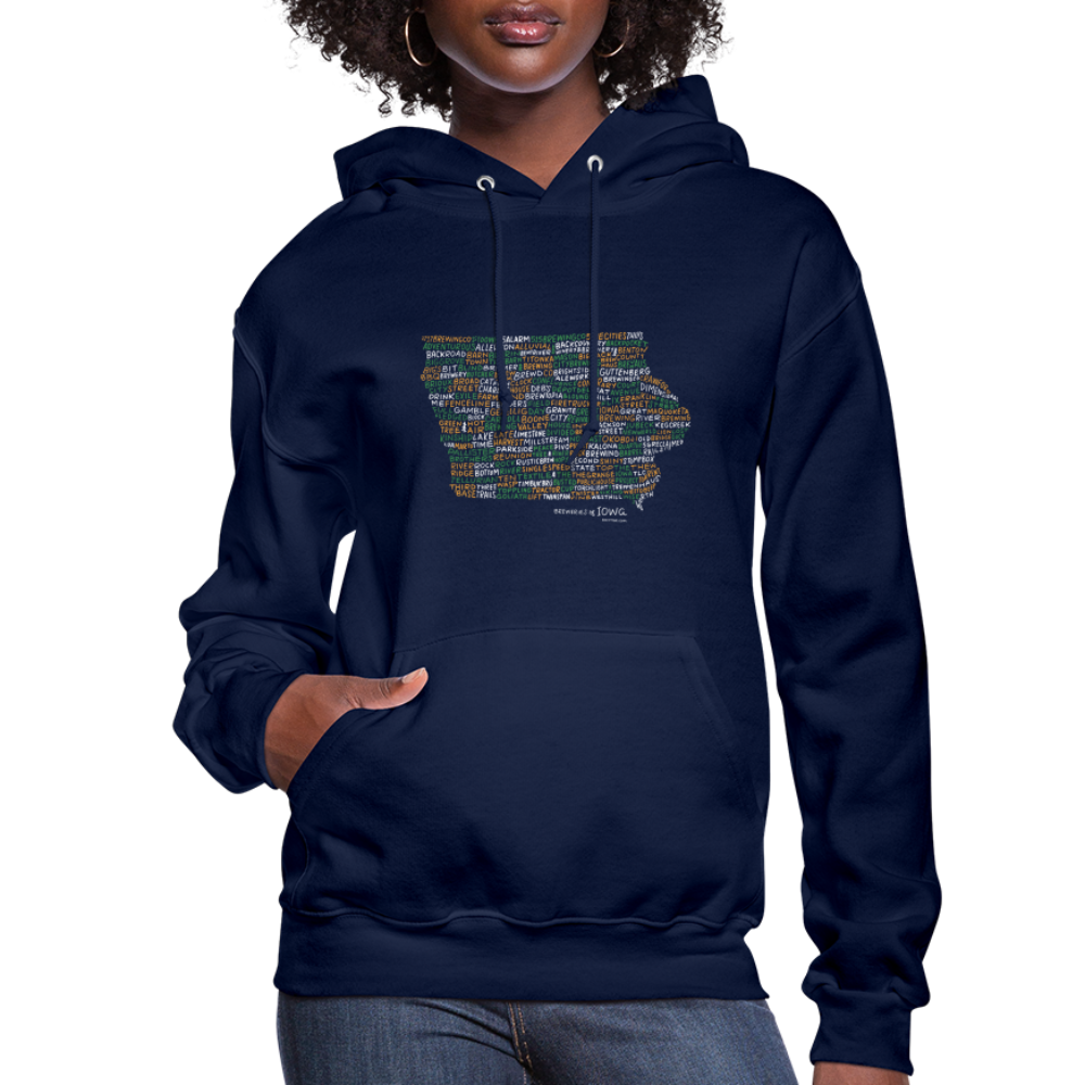 Iowa Brewery Women's Hoodie - navy