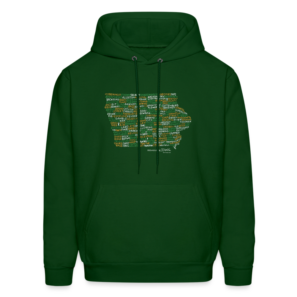 Iowa Brewery Men's Hoodie - forest green