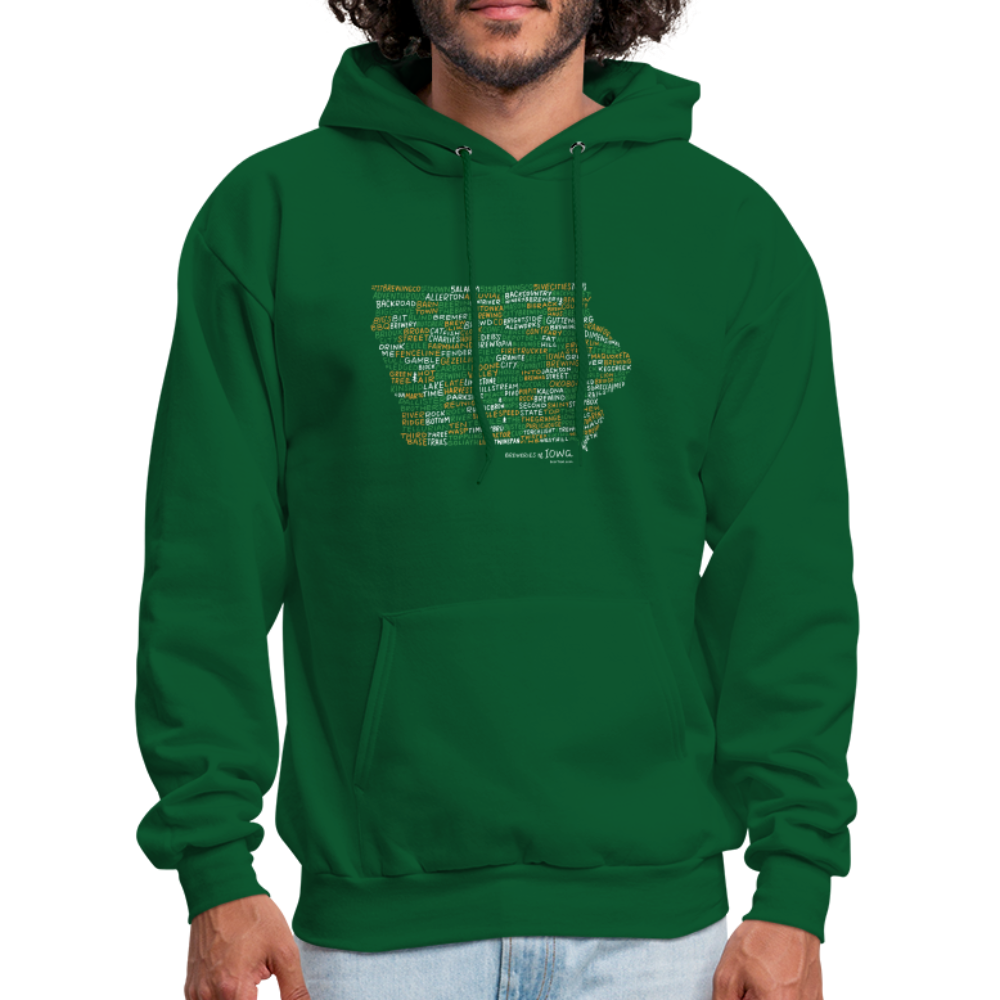 Iowa Brewery Men's Hoodie - forest green