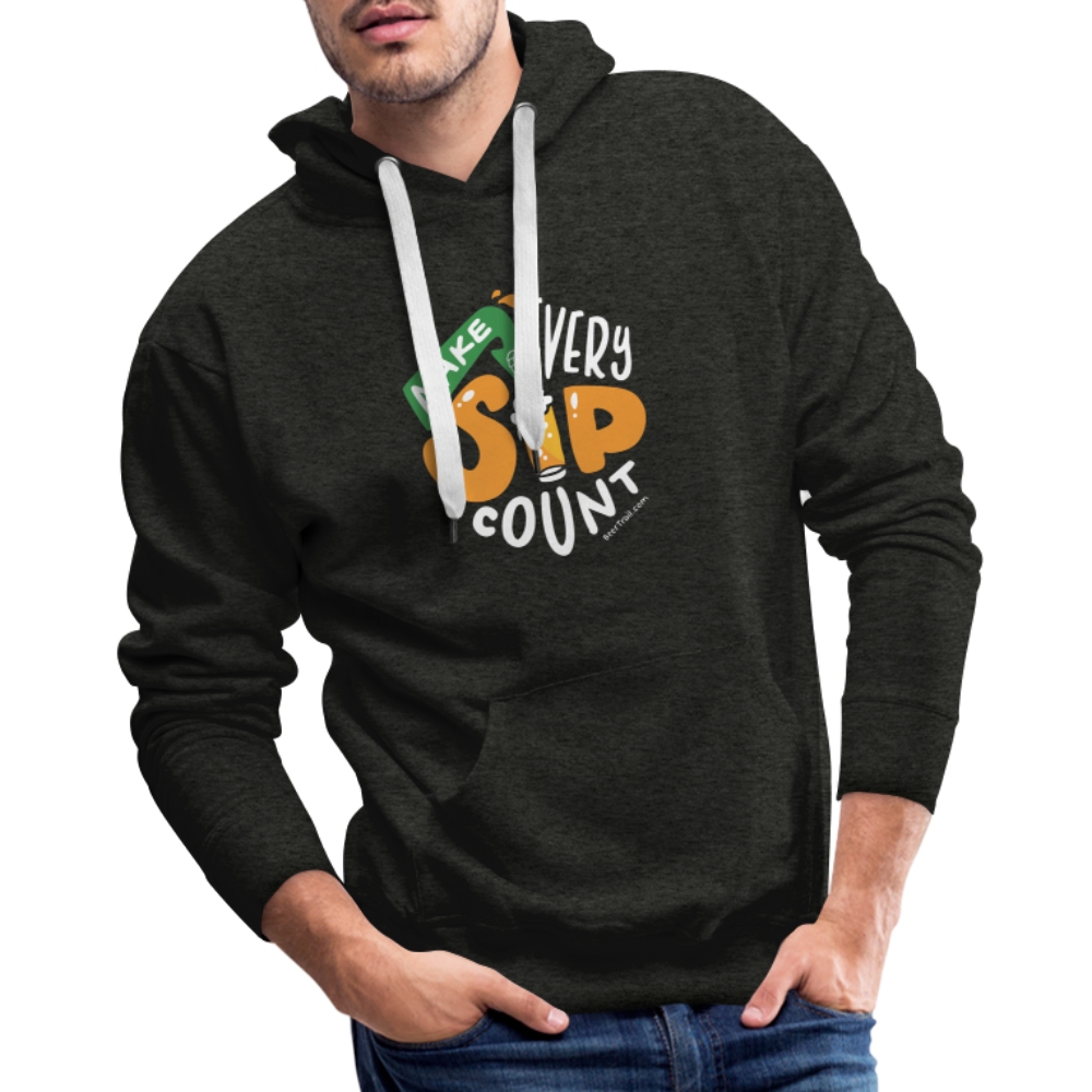 Make Every Sip Count Men's Hoodie - charcoal grey