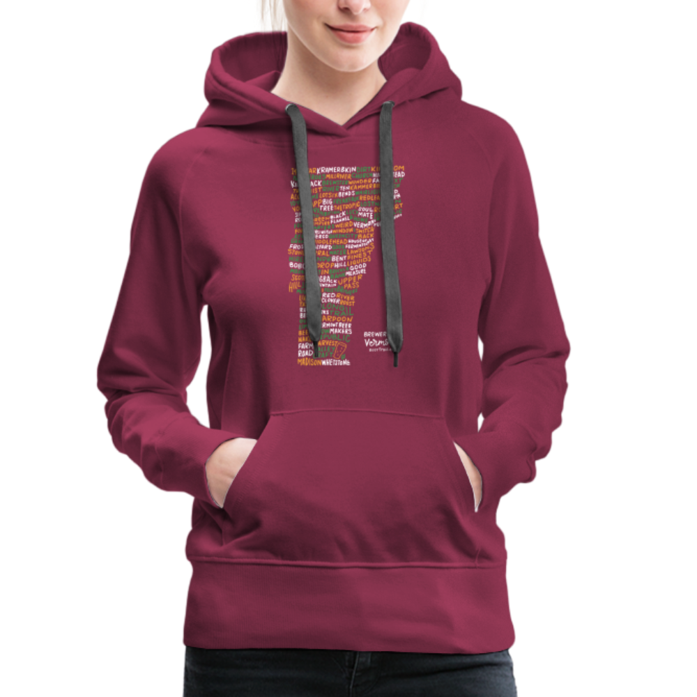 Vermont Brewery Women's Hoodie - burgundy