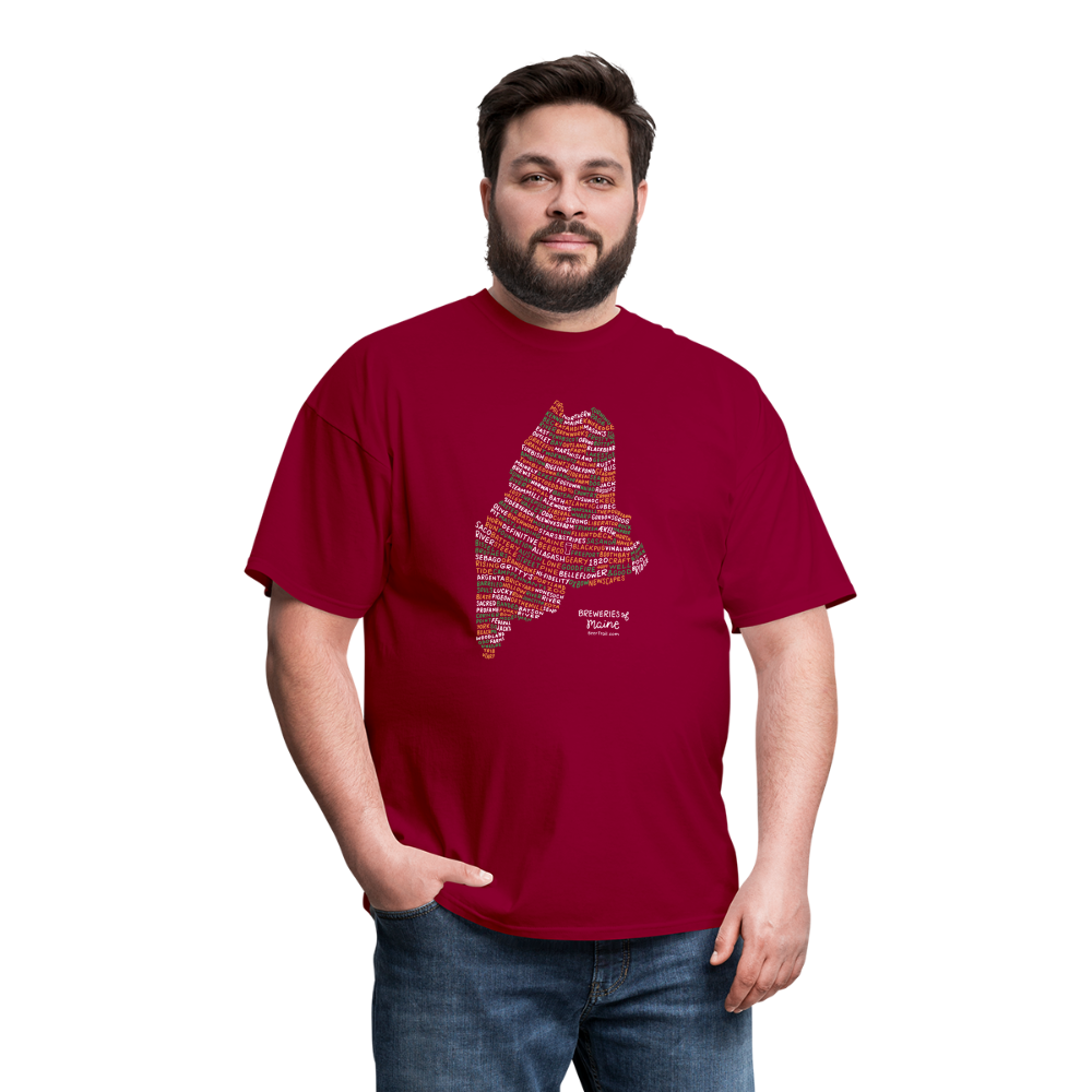 Maine Brewery T-Shirt - dark red