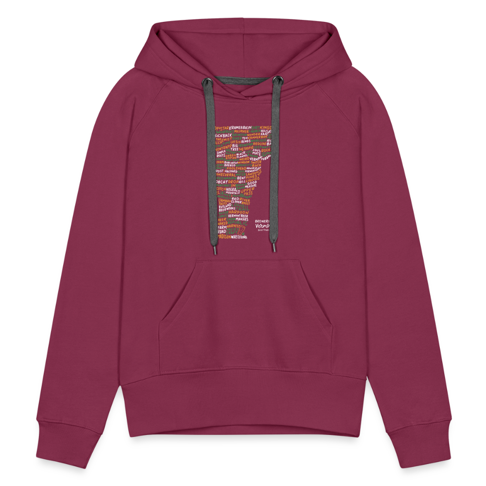 Vermont Brewery Women's Hoodie - burgundy