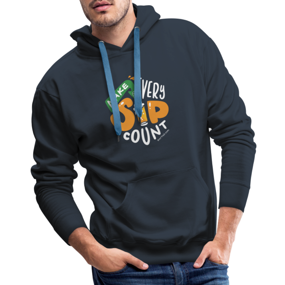 Make Every Sip Count Men's Hoodie - navy