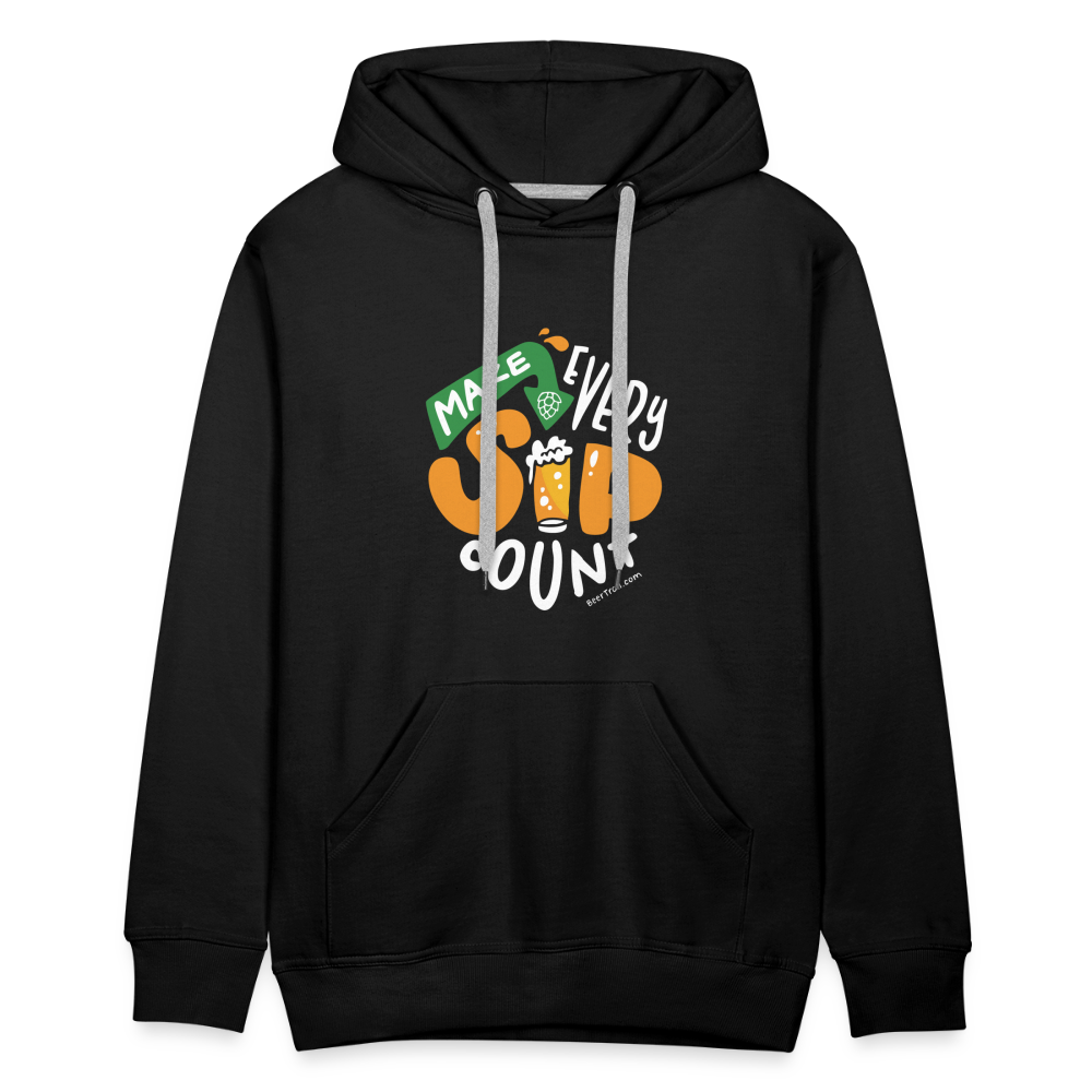 Make Every Sip Count Men's Hoodie - black