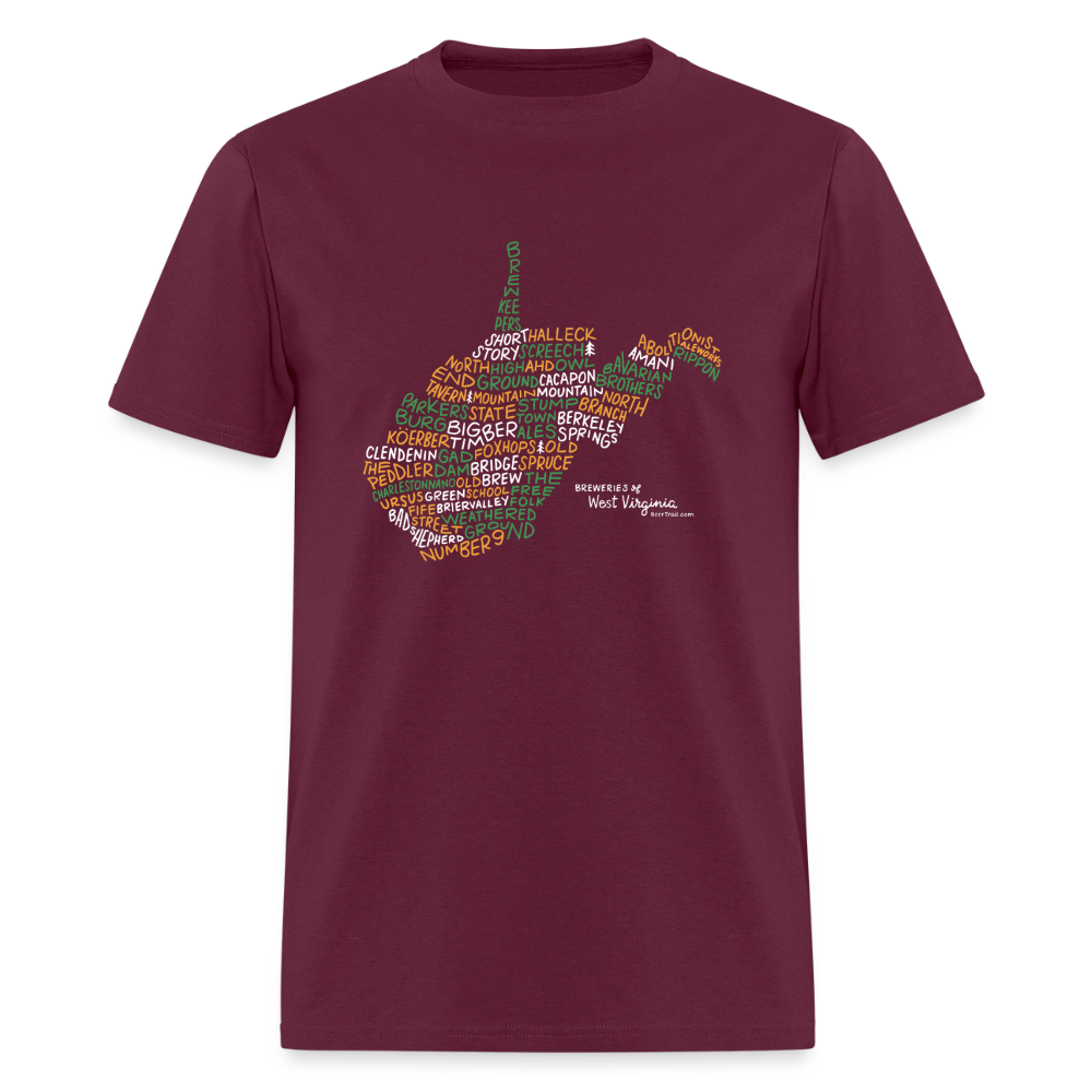 West Virginia Brewery T-Shirt - burgundy