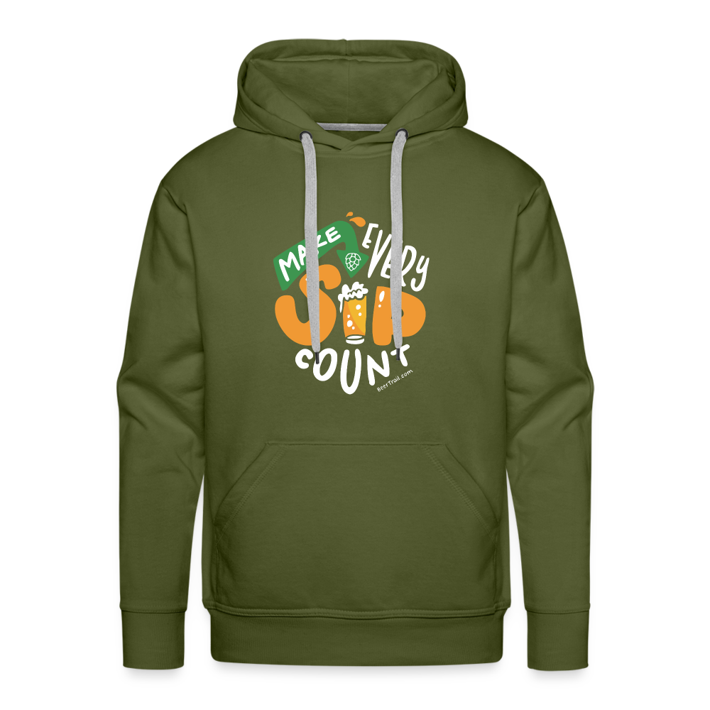 Make Every Sip Count Men's Hoodie - olive green