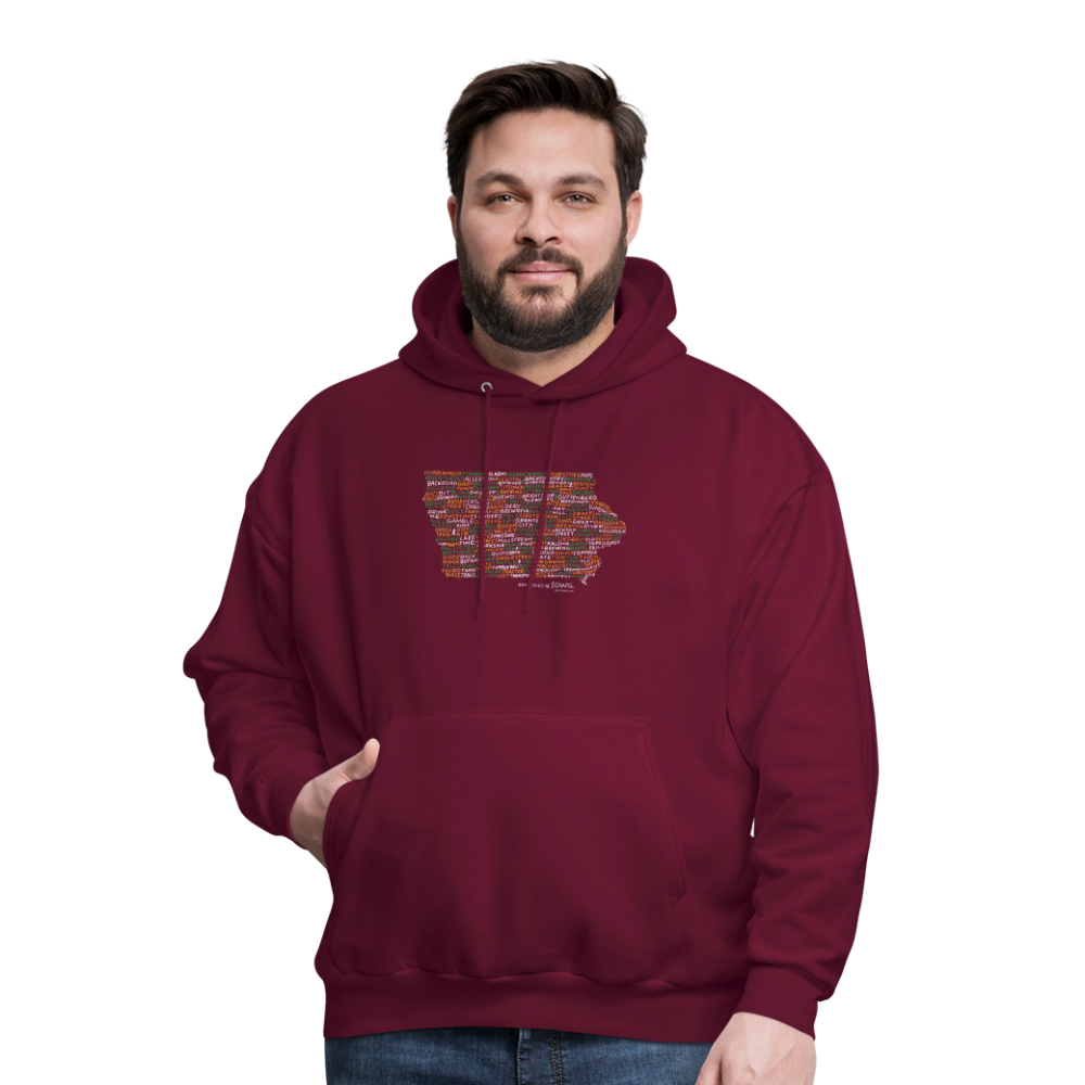 Iowa Brewery Men's Hoodie - burgundy