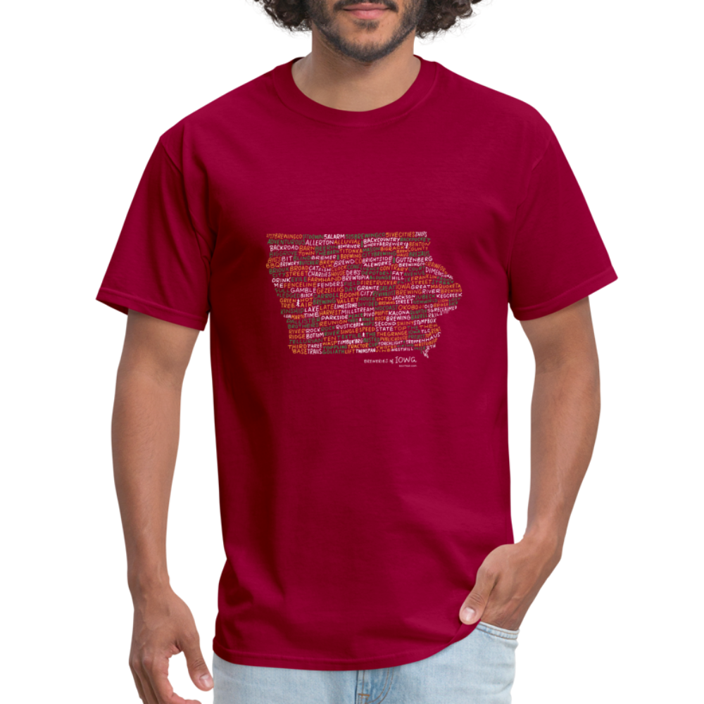 Iowa Brewery T-Shirt - dark red