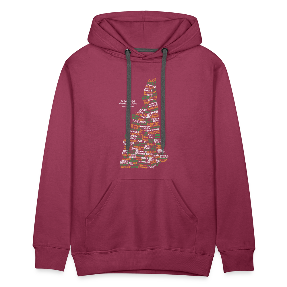 New Hampshire Brewery Men's Hoodie - burgundy