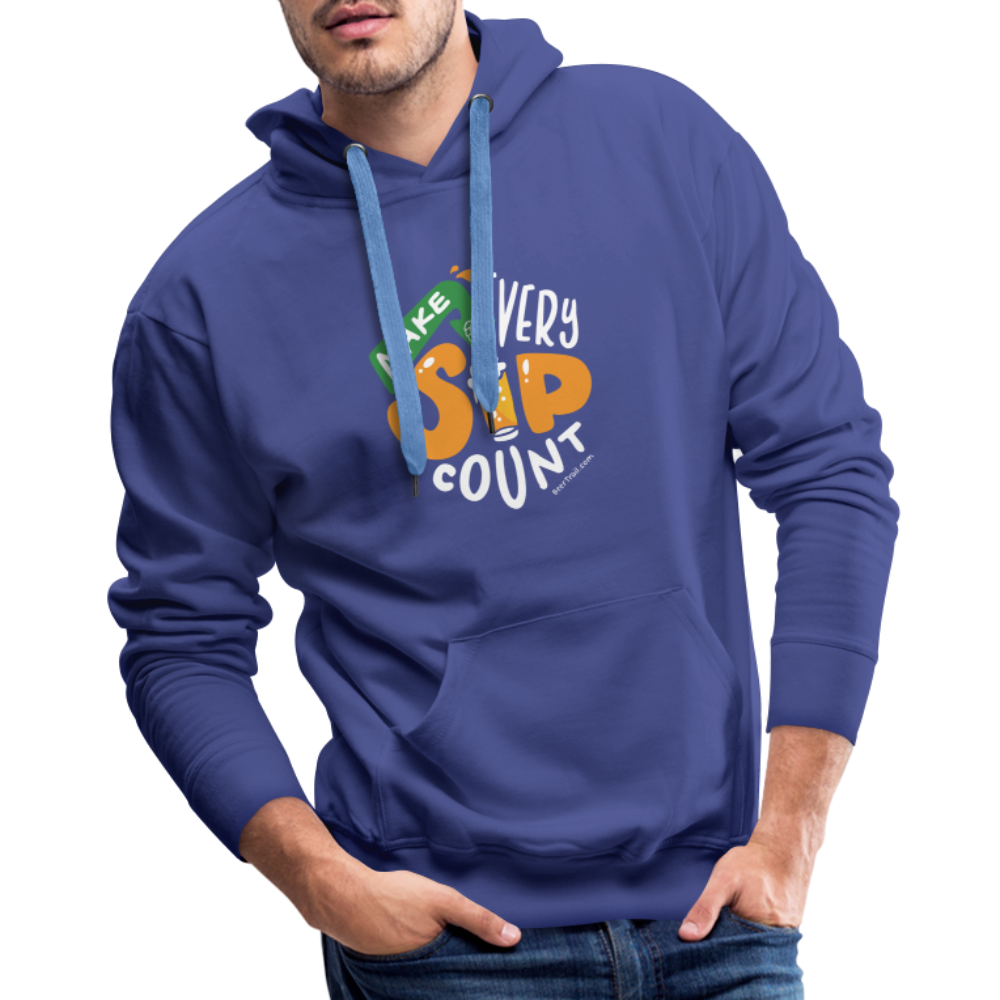 Make Every Sip Count Men's Hoodie - royal blue