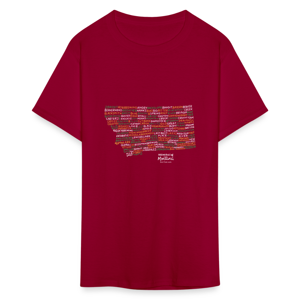 Montana Brewery T-Shirt - dark red