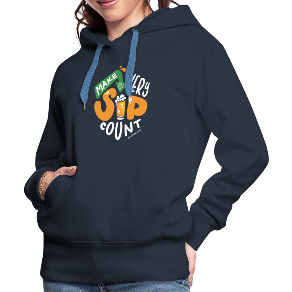 Make Every Sip Count Women's Hoodie - navy