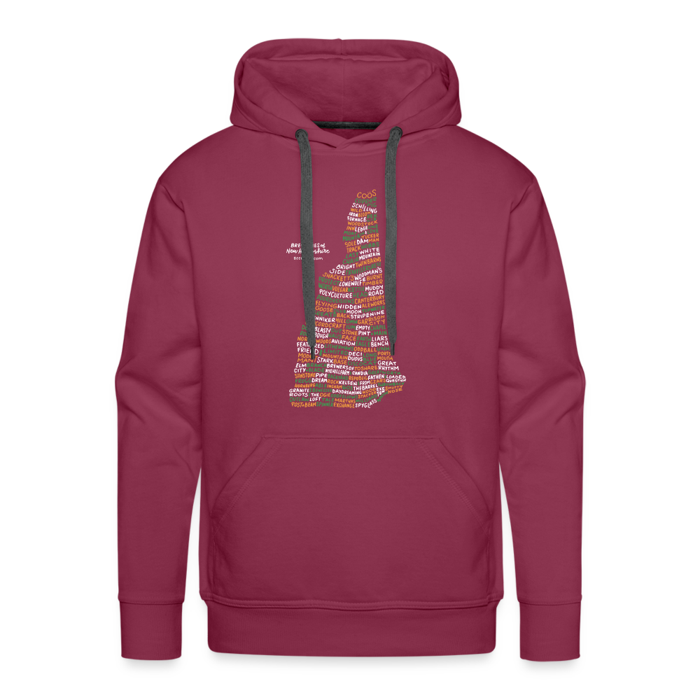 New Hampshire Brewery Men's Hoodie - burgundy