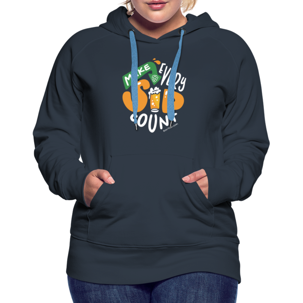 Make Every Sip Count Women's Hoodie - navy