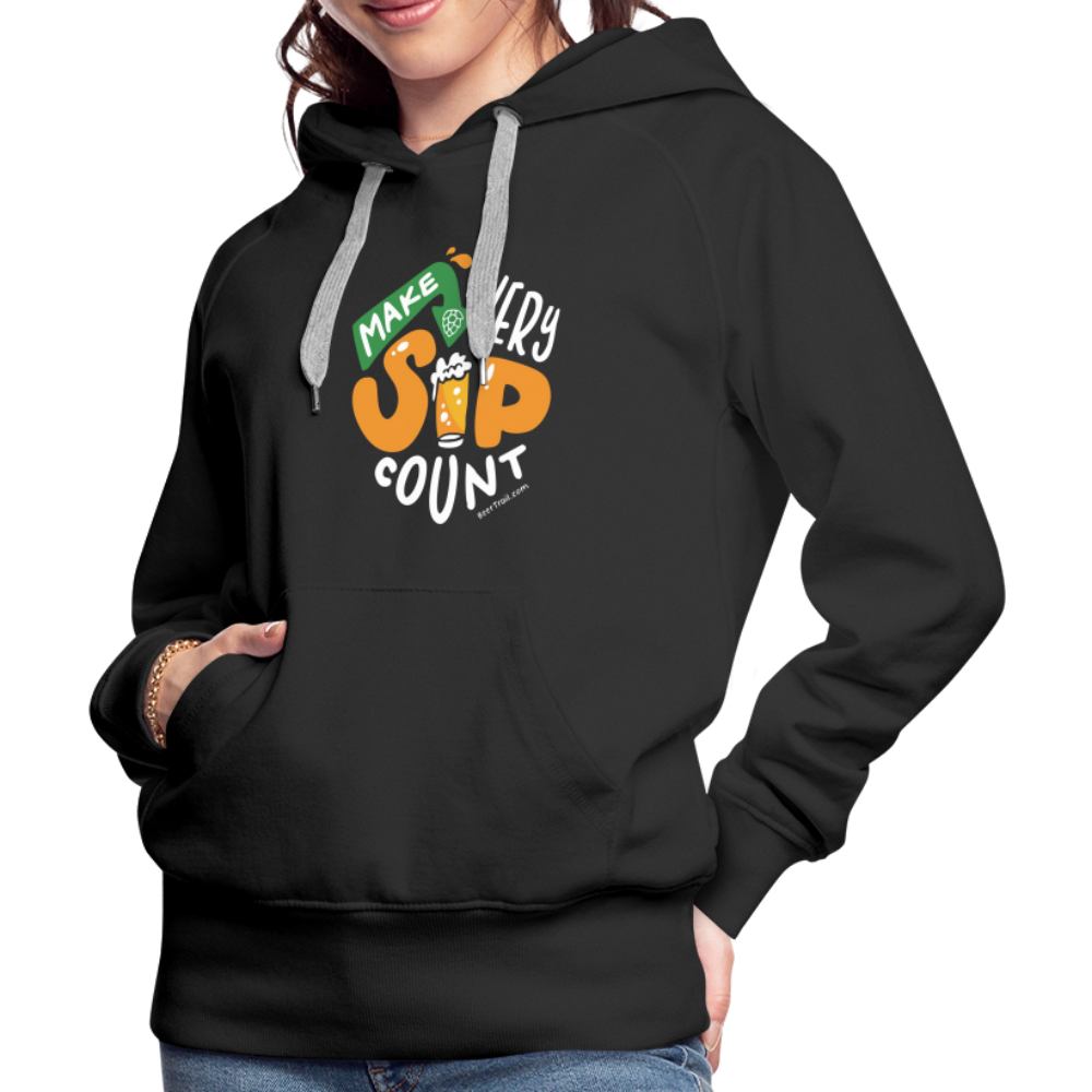 Make Every Sip Count Women's Hoodie - black