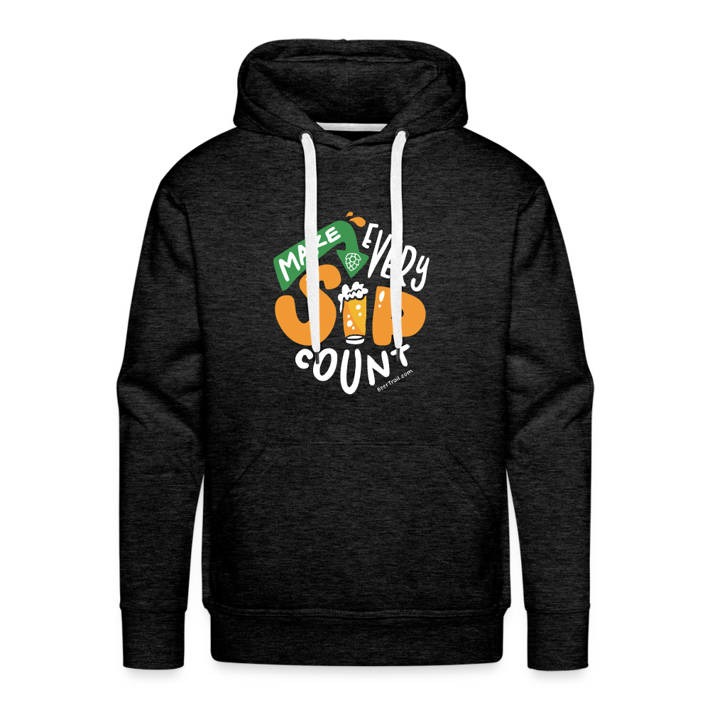 Make Every Sip Count Men's Hoodie - charcoal grey