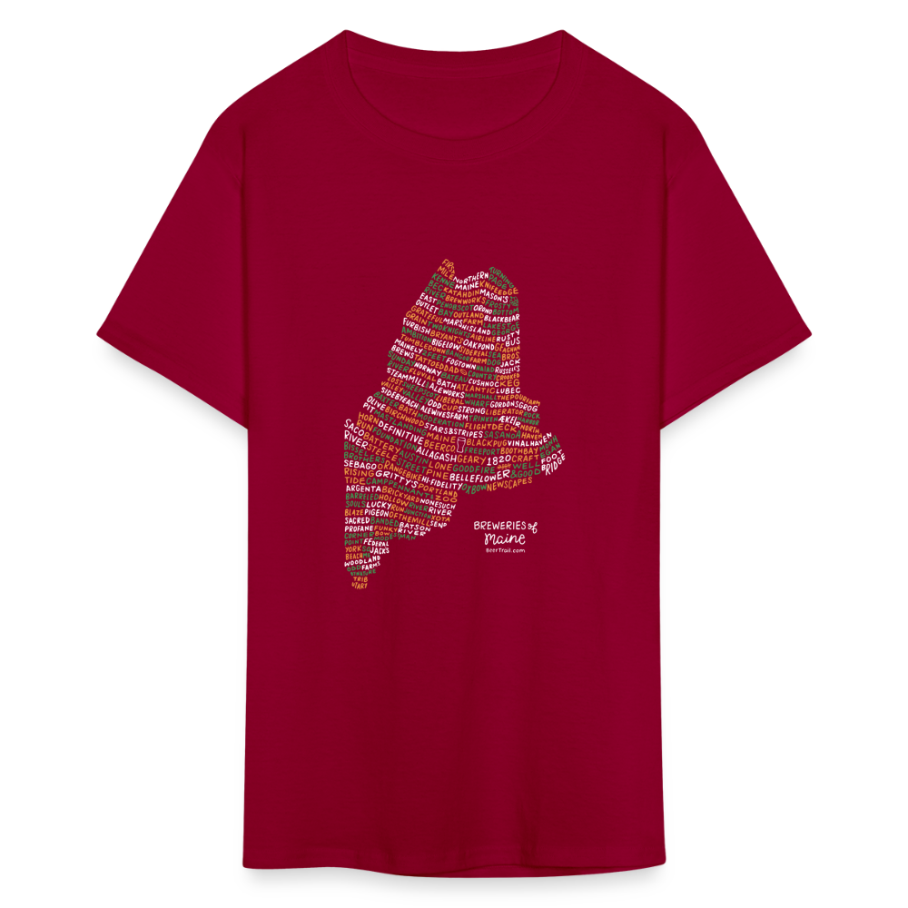 Maine Brewery T-Shirt - dark red