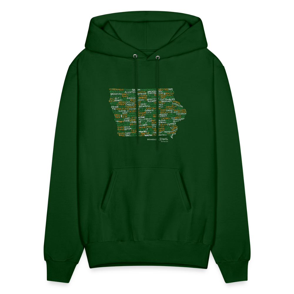 Iowa Brewery Men's Hoodie - forest green