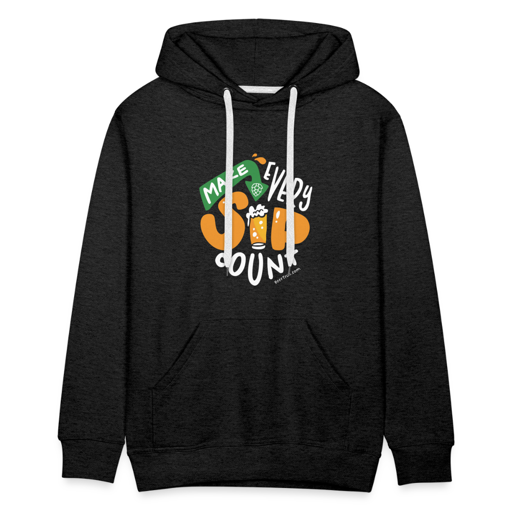 Make Every Sip Count Men's Hoodie - charcoal grey