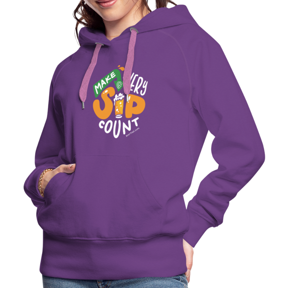 Make Every Sip Count Women's Hoodie - purple 