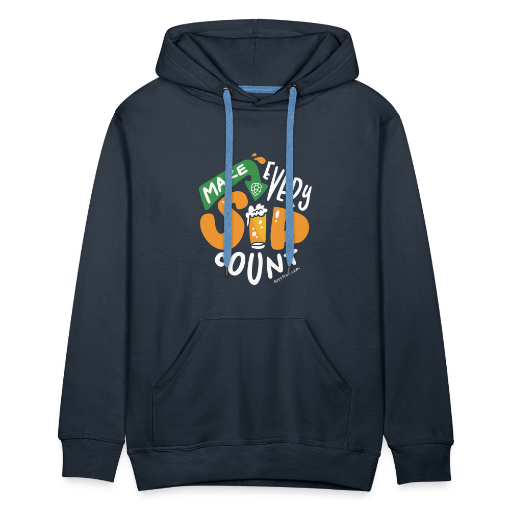 Make Every Sip Count Men's Hoodie - navy