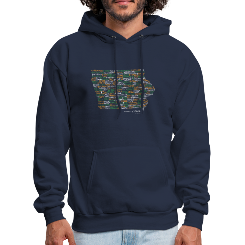 Iowa Brewery Men's Hoodie - navy