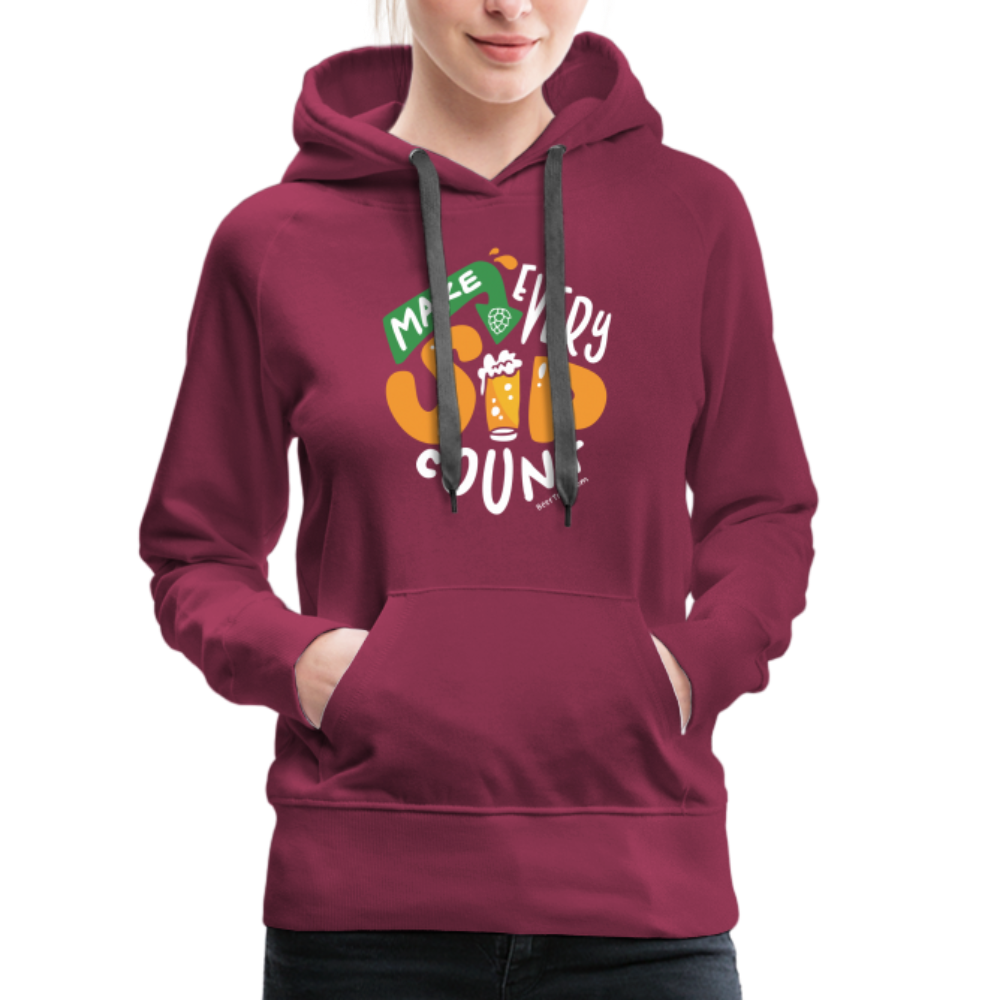 Make Every Sip Count Women's Hoodie - burgundy