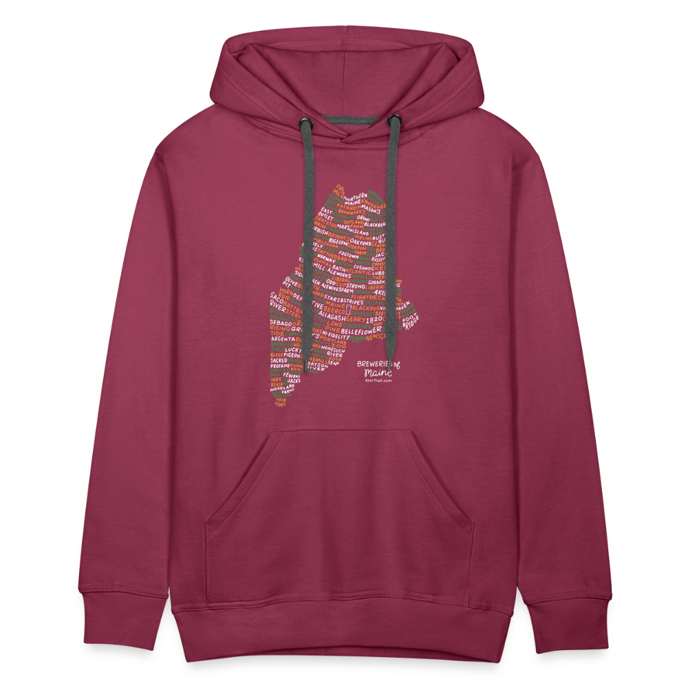 Maine Brewery Men's Hoodie - burgundy