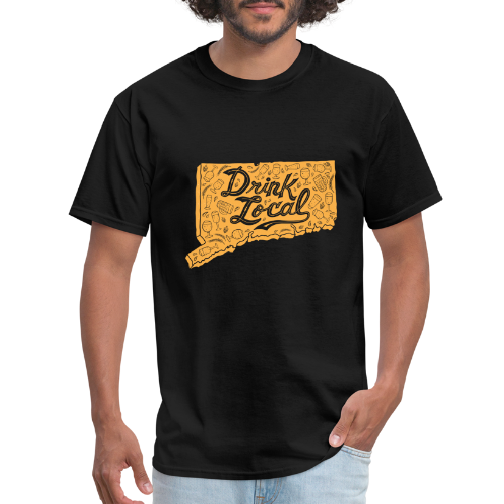 "Drink Local" CT Beer Shirt - black