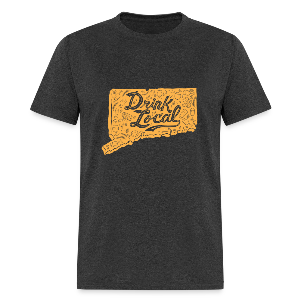 "Drink Local" CT Beer Shirt - heather black