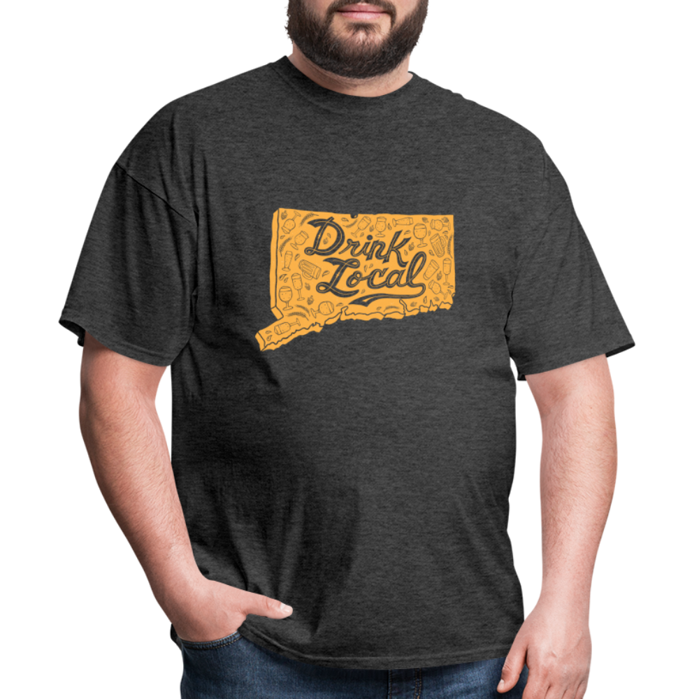 "Drink Local" CT Beer Shirt - heather black