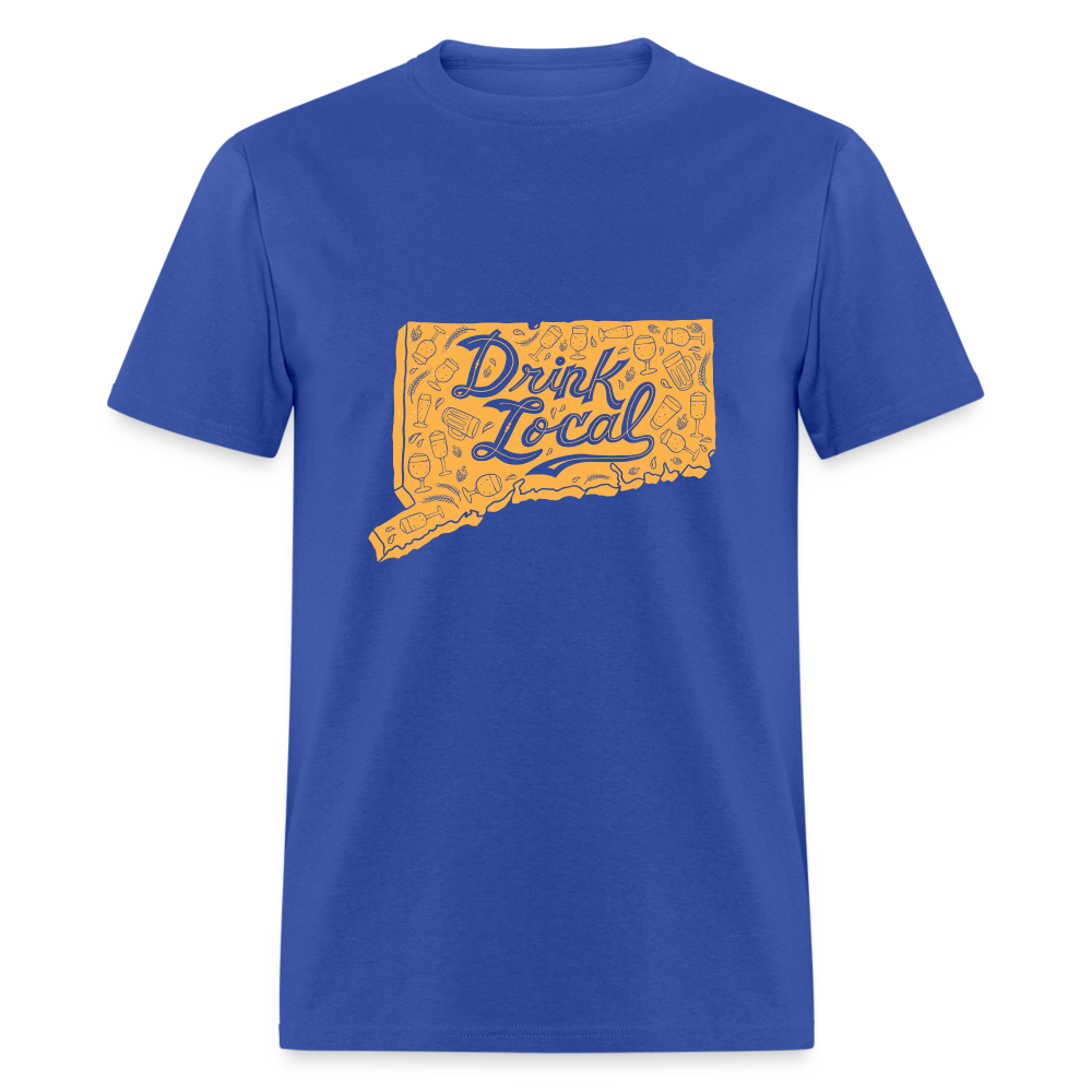 "Drink Local" CT Beer Shirt - royal blue