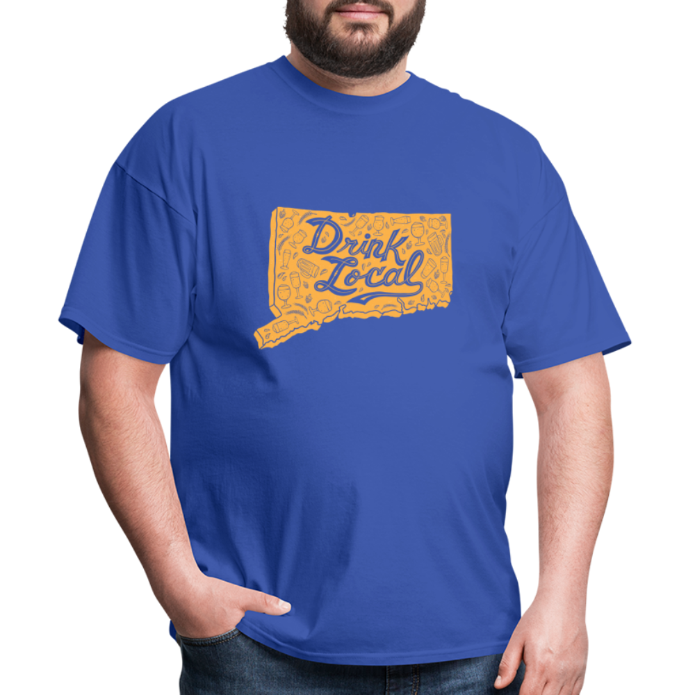 "Drink Local" CT Beer Shirt - royal blue