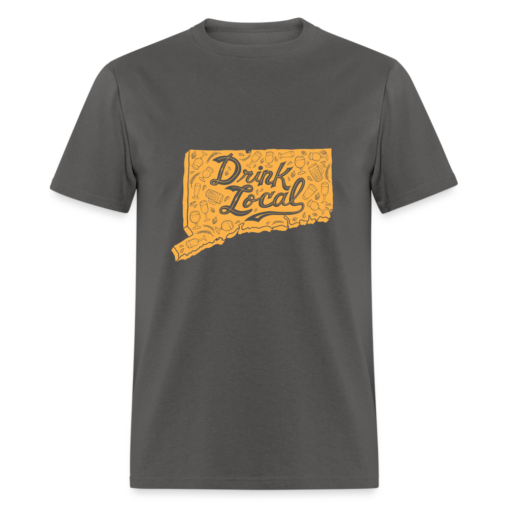 "Drink Local" CT Beer Shirt - charcoal