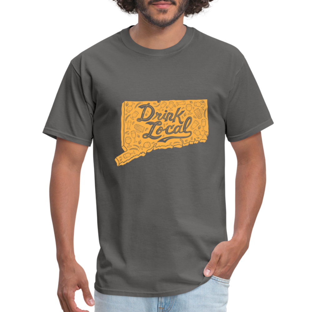 "Drink Local" CT Beer Shirt - charcoal